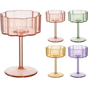 Verres à cocktail en plastique assortis, couleurs variées, 1 pièce. Vaisselle pour fêtes et plus.