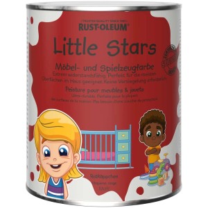 Pittura per mobili e giocattoli Little Stars Cappuccetto Rosso, vernice rossa in un secchio di metallo.