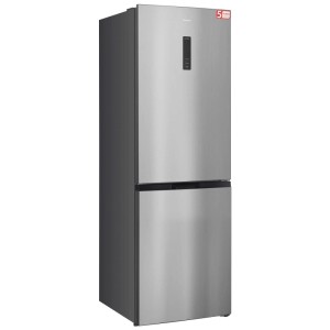 Combiné réfrigérateur-congélateur Trisa en acier inoxydable avec écran tactile et technologie No-Frost.