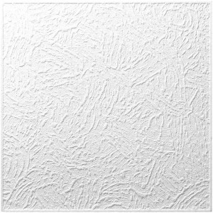 Plaque de plafond Decorate Vienne blanche, 50x50 cm, avec texture fine pour revêtement.