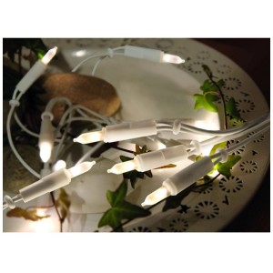 Guirlande lumineuse LED Star Trading pour intérieur, LED blanc chaud sur câble blanc.
