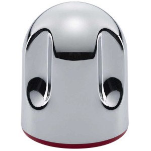 Poignée Diaqua Similor, chrome brillant, avec marquage rouge pour l'eau chaude.