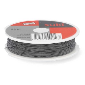 Corda elastica per piastrellisti Suki, grigia, diametro 1,8 mm, lunghezza 20 m su bobina.