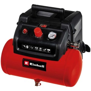 Einhell Compresseur TC-AC 190/6/8 OF Set : Compresseur mobile sans huile avec accessoires.