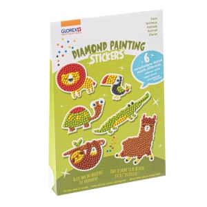 Glorex kit Diamond Painting con 6 adesivi animali per creare.