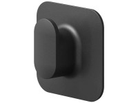 Tiger Carv Handtuchhaken Medium Zamac Schwarz mit selbstklebender Wandhalterung