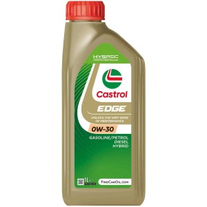 Huile moteur Castrol Edge 0W-30 en bouteille de 1L pour véhicules essence, diesel et hybrides.