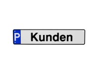 Hinweisschild Parkplatz Kunden Aluminium 52 x 11 cm