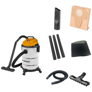 CarTech Aspirateur eau et poussière NTS20L/Inox 20 l