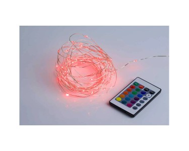 Guirlande lumineuse micro-LED d'extérieur, avec télécommande, 100