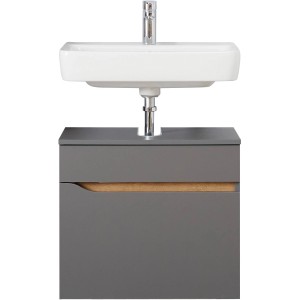 Meuble sous-vasque Pelipal Quickset 357, Quartz Grey Matt Touch, 60 cm avec lavabo.