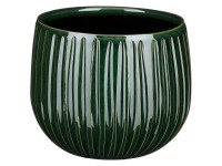 Mica Decorations Topf Pablo Keramik Dunkelgrün Ø 16 cm / Höhe 14 cm