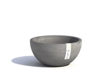 Ecopots Pflanzgefäss Brüssel Grau Ø 25 cm / Höhe 12 cm
