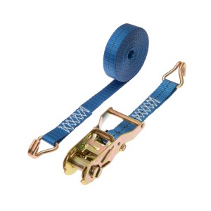 Sangle d'arrimage à cliquet bleue Conacord Pro avec crochets, longueur 5 m.