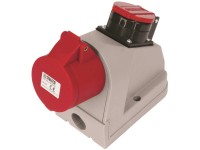 Steffen Kombi-Wandsteckdose CEE 16/5 und T25 Grau