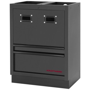Armoire à outils noire Kraftwerk Mobilio, 91x68x45,8 cm, avec tiroirs. Idéale pour les établis.