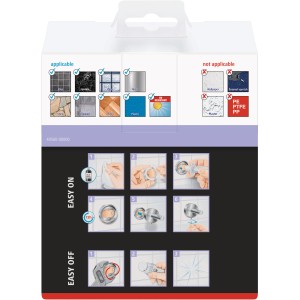 Confezione del porta carta igienica Tesa Moon Nero Opaco con istruzioni di montaggio.