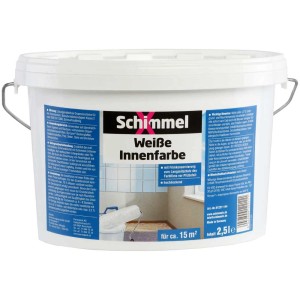 Secchio di SchimmelX Pittura antimuffa per interni bianca, 2,5 l, per interni.