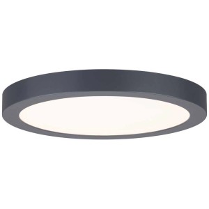 Panneau LED rond gris Paulmann Abia, 300mm, 22W pour un éclairage uniforme.