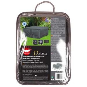 Copertura confezionata per mobili da giardino in rattan, Deluxe Oxford 420D poliestere, impermeabile e resistente agli strappi.