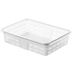 Panier de rangement en plastique blanc Rotho Combi-Korb Graphix A5.