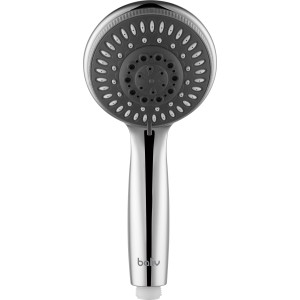 Soffione doccia baliv HBR-100.230, cromato/antracite, con 5 getti e ugelli anticalcare.