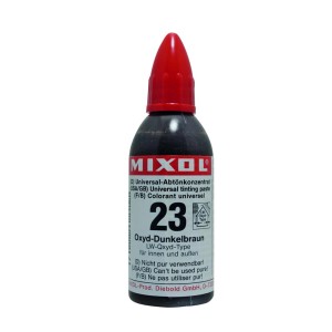 Mixol Abtönfarbe Nr. 23 Oxyd-Dunkelbraun, 20g Flasche. Abtönkonzentrat für Farben und Lacke.