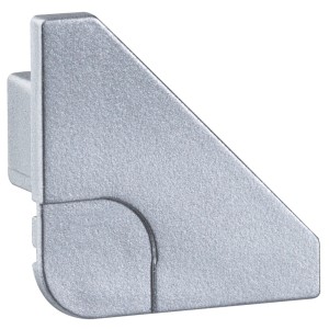 Paulmann Delta Profil Cap confezione da 2, alluminio opaco, per strisce LED. Copertura pulita con ingresso cavi.