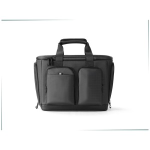 Sac de protection noir EcoFlow Delta 3 pour centrale électrique, avec poignées et poches extérieures.