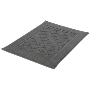 Tapis de bain Kleine Wolke Bridge en coton gris foncé, 50x70 cm.