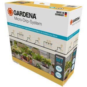 Gardena Starter Set Irrigazione a goccia Balcone per 15 piante nella scatola.