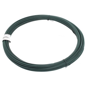 Fil de tension vert GAH-Alberts, plastifié, rouleau de 55 m pour la construction de clôtures et l'intimité.