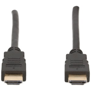 Cavo HDMI Schwaiger nero, 0,7 m, con connettori placcati in oro per trasmissione audio e video.