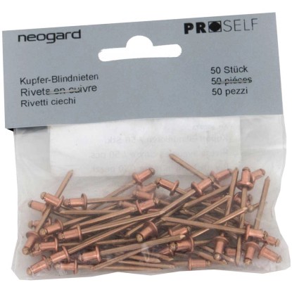 Kupfer-Blindnieten 3,2 x 8 mm / 50 Stk.