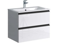 Waschtisch Mineralguss Weiss (HxBxT) 13,5 x 60,5 x 46 cm