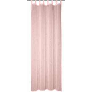 Sciarpa rosa con passanti Ravenna, 245x135 cm, per bastoni per tende. Tenda per finestre per soggiorno.