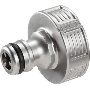 Gardena Premium Raccord de robinet 33,3 mm (G 1'') en métal pour raccord de tuyau d'arrosage.