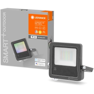 Faretto LED Ledvance Smart+ WiFi 10W per esterni, cambio colore con 16 milioni di colori.