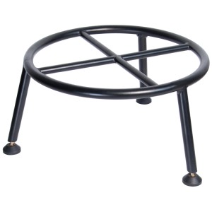 Supporto per piante nero Wagner® GF0681, Ø 48 cm, altezza 25 cm, in tubo d'acciaio con 3 gambe.