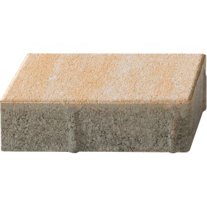 Pavé rectangulaire en béton aspect grès, 20x10x6 cm, pour allées de jardin et allées carrossables.