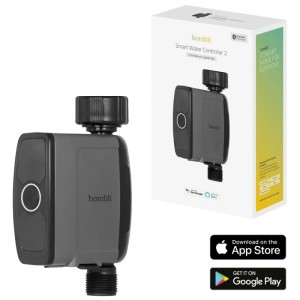 Hombli Smart Water Controller 2 nero, computer per irrigazione smart del giardino.