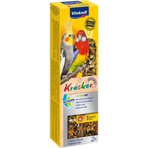 Vitakraft Kräcker Feather Care per cocorite, 2 pezzi. Alimento complementare per supportare la muta.