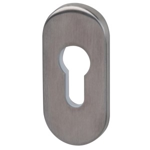 Alpertec rosetta di protezione in acciaio inox K240 per ferramenta per porte, satinata.
