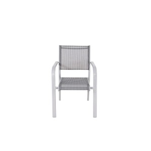 Sedia impilabile Acamp Albergo, grigio platino, alluminio. Sedia da giardino per terrazza e giardino.