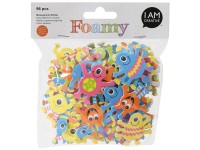 I am Creative Moosgummi-Sticker Monster Schaumstoff 96 Stk.