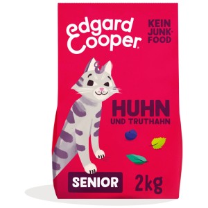 Edgard & Cooper Katzen-Trockenfutter Senior Huhn & Truthahn, 2kg Beutel.