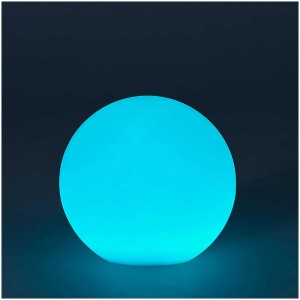 Leuchtende LED-Solarkugel Bubble RGB, Ø 35 cm, mit Fernbedienung für stimmungsvolle Solar-Deko.