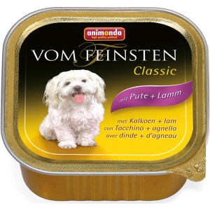 Vom Feinsten alimento umido per cani adulti con tacchino e agnello, confezione da 150g.