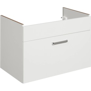 Meuble sous-vasque Pelipal Quickset 312, 75 cm, blanc brillant avec poignée chromée.
