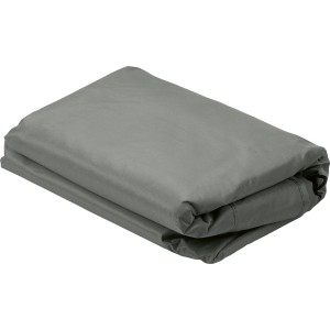 Copertura grigia per set lounge, 260x236x80 cm, con cerniere, piegata.